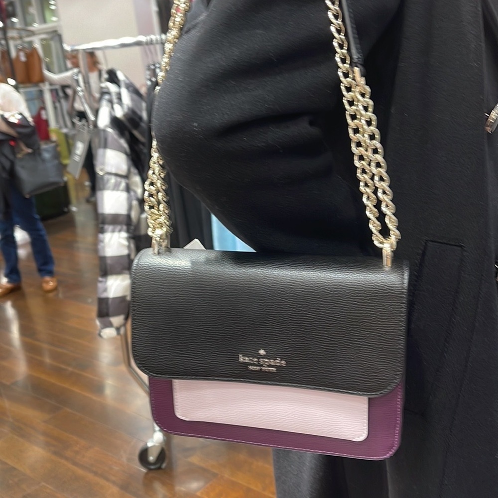 Kate Spade Remi Flap Chain Crossbody 
Colorblock 
Ripe Plum - Picture 7 of 16